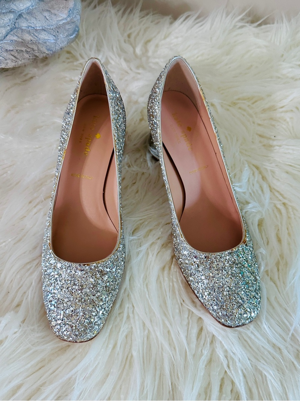 Kate Spade New York Dolores Silver/Gold Glitter Heel Pumps Size 6, 6.5, or 7 - Picture 8 of 10